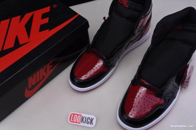 Bmlin shoes 555088-063 OG Jordan 1 Patent High Air Bred 0630